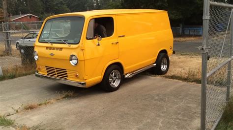 1965 Chevy Van start up and test drive - YouTube