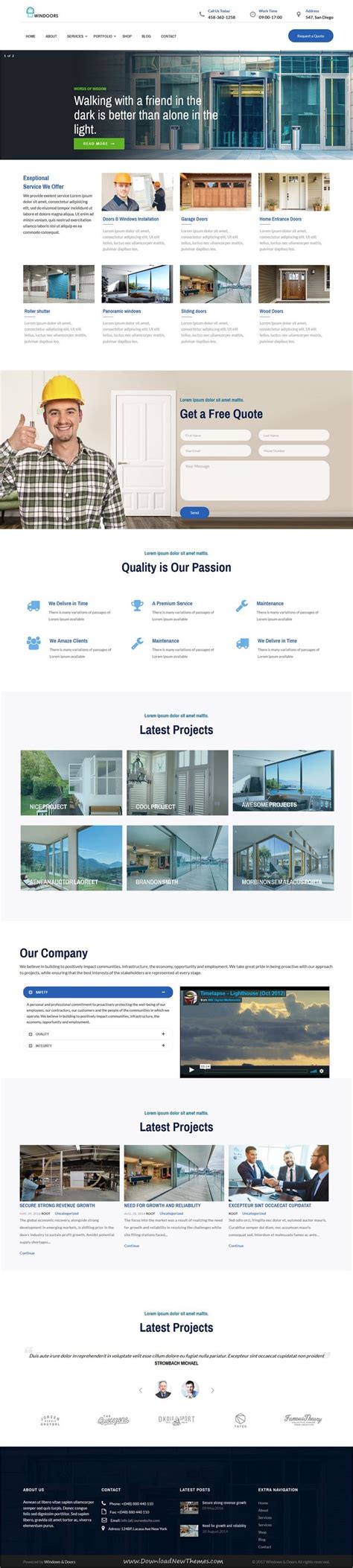 Windows & Doors - High Quality HTML template | Windows & doors, Windows ...