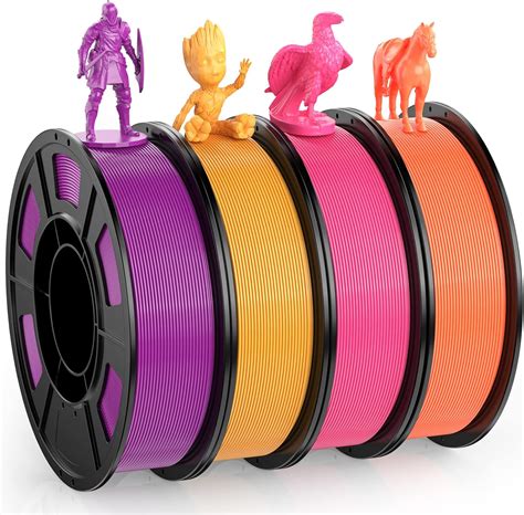 Amazon.com: WEEFUN 3D Printer Filament Bundle 250g X 4 Spools, 1.75mm ...