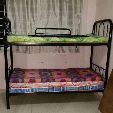 double deck bed frame, Furniture & Home Living, Furniture, Bed Frames ...