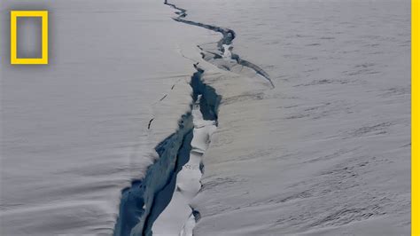 Crack Splitting an Antarctic Ice Shelf In Two | National Geographic ...