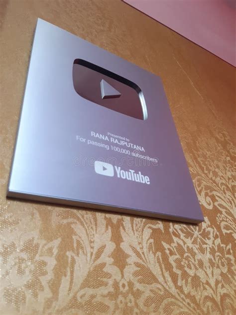 Youtube Silver Play Button Award Editorial Photo - Image of button ...