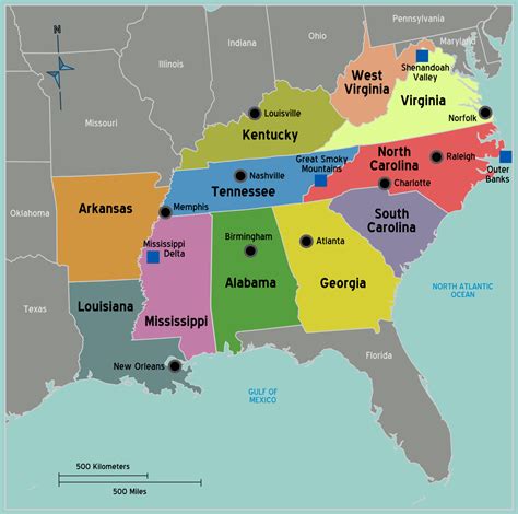 The South Usa Map - Time Zones Map