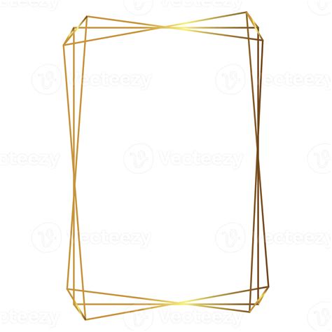 gold polygonal geometric frame 18872485 PNG