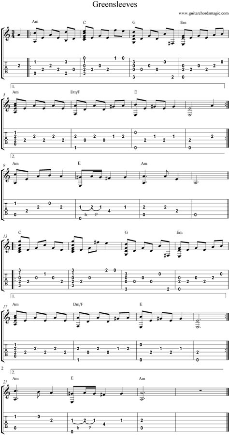 Greensleeves Sheet Music, Lyrics, Melody, Guitar Chords, Video, Mp3