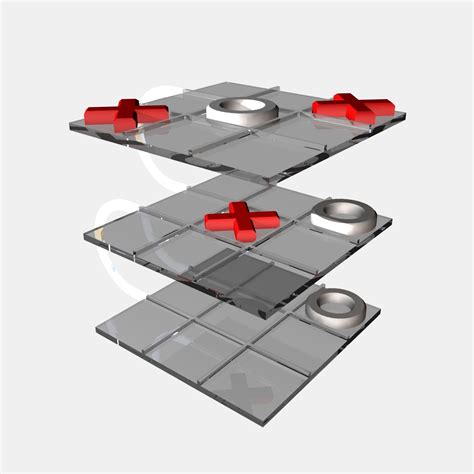 3D Tic-Tac-Toe 3D Model - FlatPyramid