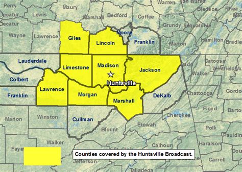 Huntsville, AL: NOAA Weather Radio Coverage