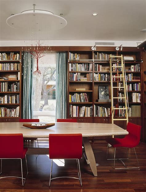 25 Dining Rooms and Library Combinations, Ideas, Inspirations