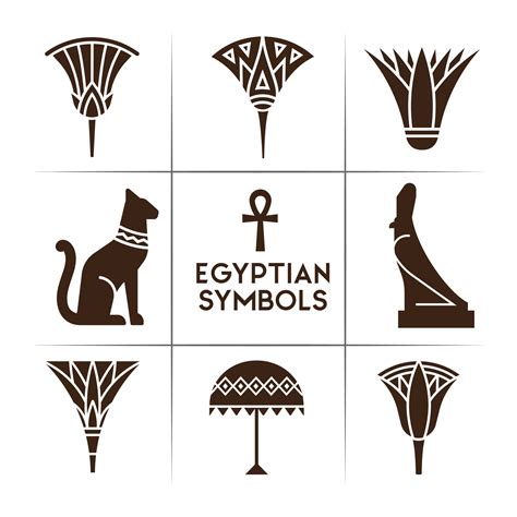 Egyptian symbols and pharaonic symbols 14704860 Vector Art at Vecteezy