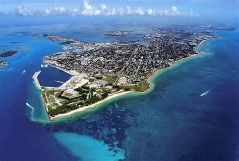 Aerial image of Key West, Florida, the southernmost city (island) in ...