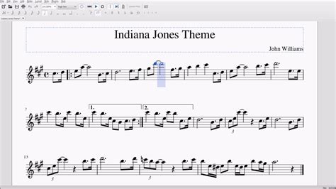 Indiana Jones Theme for Alto/Bari Sax Sheet Music Chords - Chordify