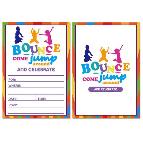 Buy 30 Bounce House or Jumping Party Invitations With Envelopes - Kids ...