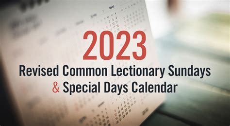 Common Lectionary Year A 2023 - PELAJARAN