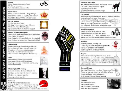 AQA Power And Conflict Poems Key Quotes