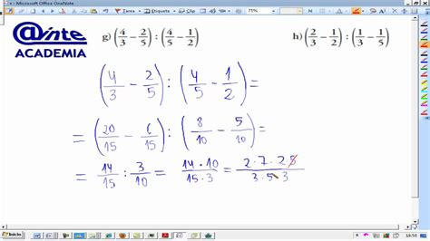 Producto y division de fracciones con parentesis Matematicas 2º ESO ...