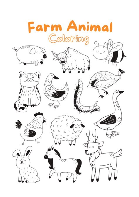 Farm Animals Coloring Pages Pdf Coloring Pages