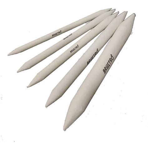 BRUSTRO Blending Stump | Set of 5 | White | Both End Pointed, Ideal for ...