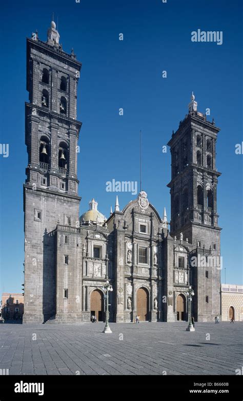 Puebla Cathedral, Mexico Stock Photo - Alamy