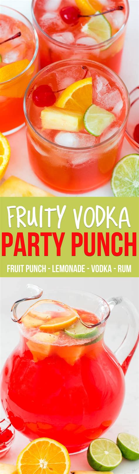 Fruity Vodka Party Punch | Recipe | Drinks alcohol recipes easy, Drinks ...