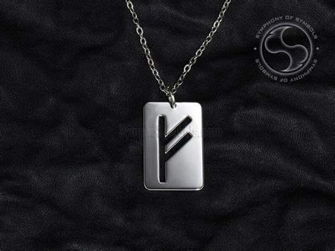 Fehu Rune Pendant Viking Symbol Stainless Steel Jewelry Fe | Etsy