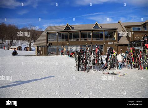 The main building of Mont-Orford Ski Resort. Mont-Orford.Orford.Quebec ...