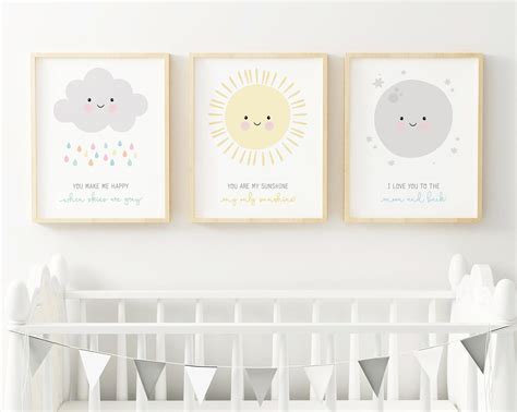 Nursery Wall Art Set Neutral Nursery Decor Gender Neutral | Etsy