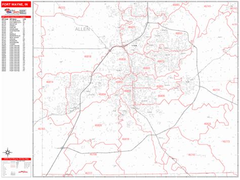 Fort Wayne Zip Code Map | Color 2018