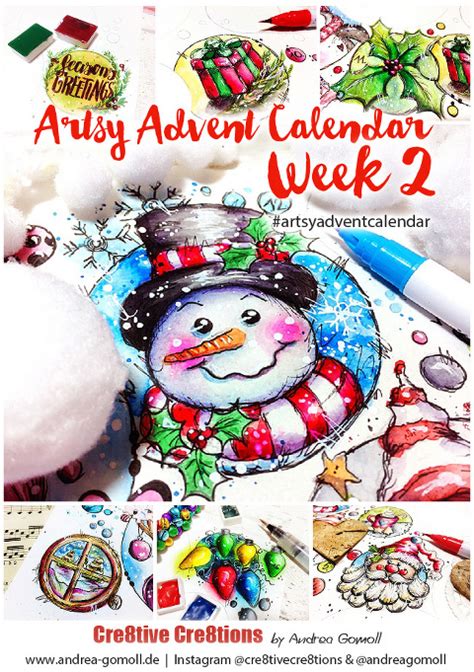 Artsy Advent Calendar Week 2 Summary » Cre8tive Cre8tions by Andrea Gomoll