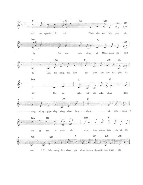 SHEET MUSIC FREE - Sheet PIANO FOR YOU ~ MÙA XUÂN ĐÓ CÓ EM