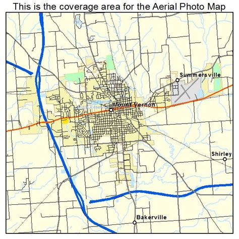 Aerial Photography Map of Mount Vernon, IL Illinois