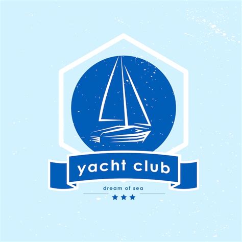 Premium Vector | Yacht club logo . illustration.