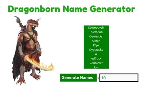 {1000+} » Dragonborn Name Generator » [ Funny + Unique + Famous ]