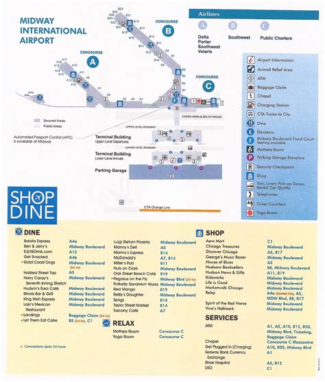 Map Of Mdw Airport - Gnni Harmony