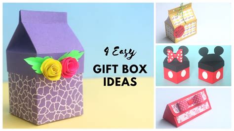 4 Easy Gift Box Ideas | Paper Gift Box Design Compilation Video