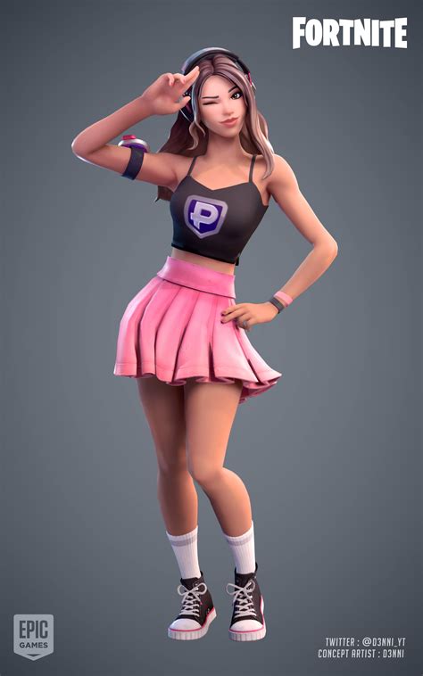 D3NNI - Fortnite Skin Concept - Pokimane (Icon Series) [FANMADE]