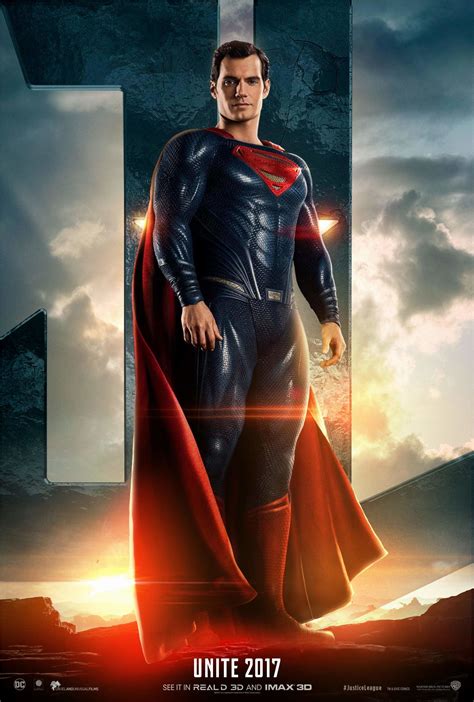 Justice League (2017) Poster - Henry Cavill as super-homem - Justice ...