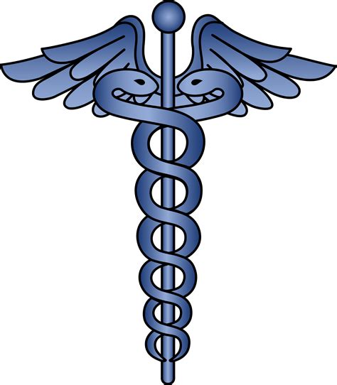 Blue Caduceus Logo Design - Free Clip Art