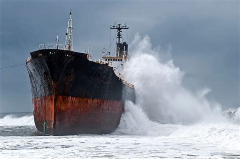 HD wallpaper: black galleon ship, storm, waves, anchor, photoshop, sea ...