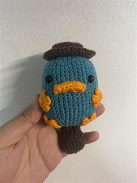 Perry the Platypus crochet amigurumi plushie, Hobbies & Toys ...