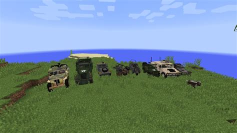 DIFFERENT MILITARY VEHICLES IN MINECRAFT MOD NEW DAWNLOAD - YouTube