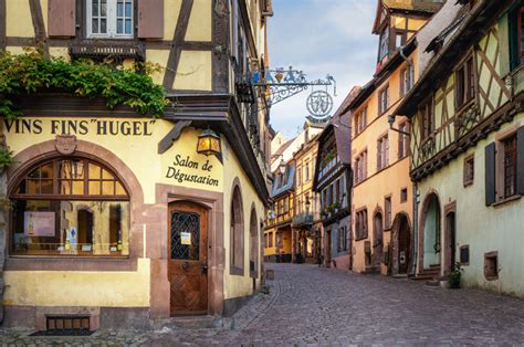 Village of Riquewihr in Alsace, France jigsaw puzzle in Street View ...