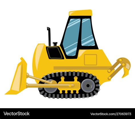 Cartoon bulldozer Royalty Free Vector Image - VectorStock