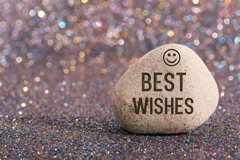 Best wishes on stone stock photo. Image of design, decorative - 117354220