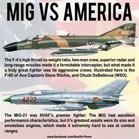 #F-4 #Phantom Vs #MiG-21, the advantages. Via www.facebook.com ...