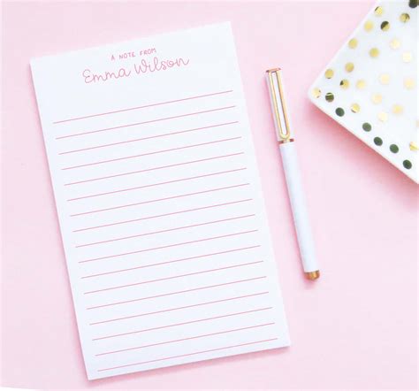 Kids Notepads - Modern Pink Paper