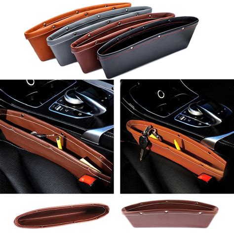 Luxury Vehicle Front Seat Gap Filler Leather Car Organizers | Leather ...