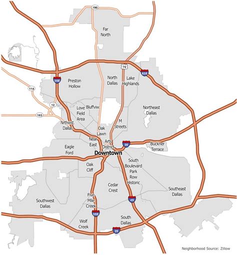 Dallas Neighborhood Map - GIS Geography