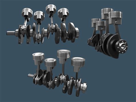 animation engine cylinders 3d model