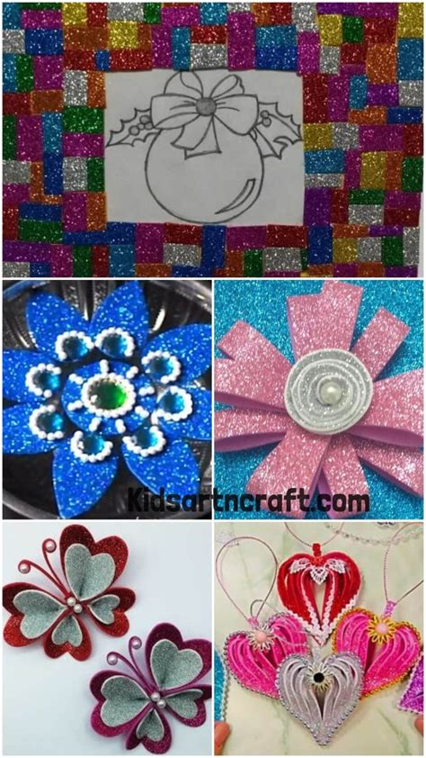 Glitter Foam Sheet Crafts Ideas - Kids Art & Craft