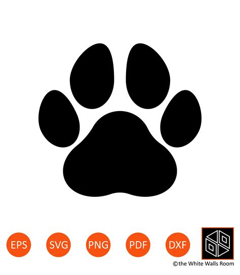 Paw Clip Art Instant Download Commercial Use Pawprint Clipart Cat Paw ...